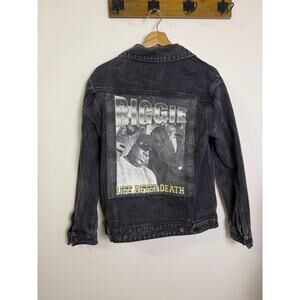 The Notorious Big Biggie Smalls Denim Jacket Black XXS